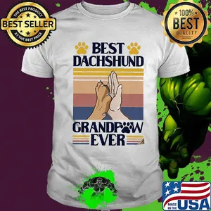 Best dachshund grandpaw ever vintage retro shirt