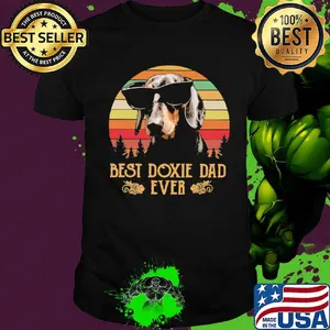 Best doxie dad ever Daschund vintage retro shirt