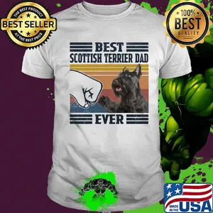 Best scottich terrier dad ever vintage shirt