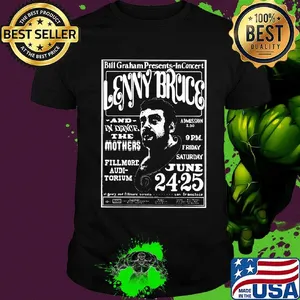 Bill graham presents-in concert lenny bruce and dance the mother fillmore auditorium shirt