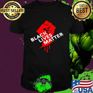 Black lives matter red blood shirt