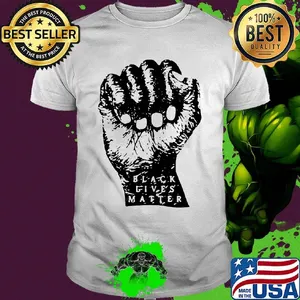 Black lives matter white hand shirt