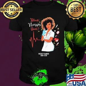 Black nurse rock weekly planner 2019 2020 shirt