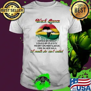 Black Queen A Month She Can't Control Lips Ghana Flag Shirt