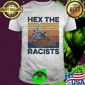 Black woman hex the racists vintage retro shirt