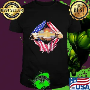 Blood insides general motors firework american flag independence day shirt