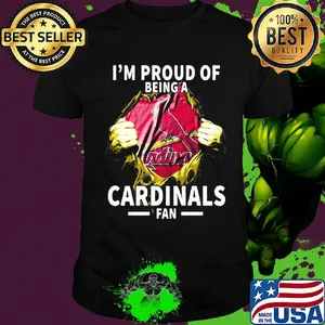 Blood insides i'm proud of being a st. Louis cardinals fan shirt