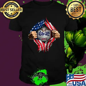Blood insides iowa american flag independence day shirt