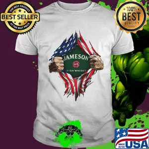 Blood insides jameson irish whiskey american flag independence day shirt