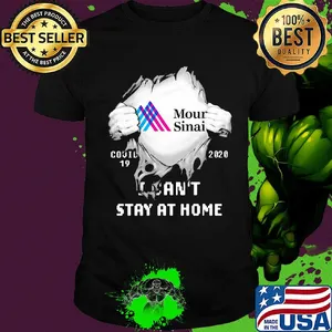 Blood insides mount sinai logo covid-19 2020 i can't stay at home shirt