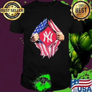Blood insides new york yankees american flag independence day shirt