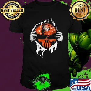 Blood insides skull baltimore orioles baseball shirt