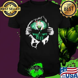 Blood insides skull boston celtics shirt