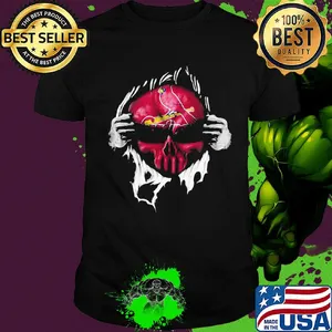 Blood insides skull st. Louis cardinals baseball shirt