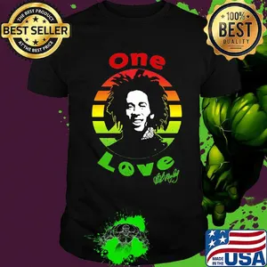 Bob marley one love signature juneteenth black lives matter vintage retro shirt