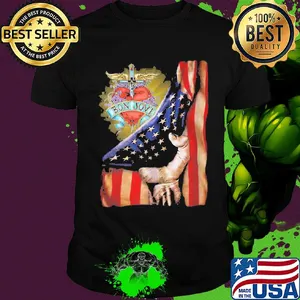 Bon jovi band american flag happy independence day shirt