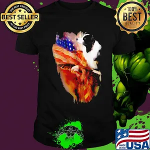Border Collie American Wings Independence Day Shirt