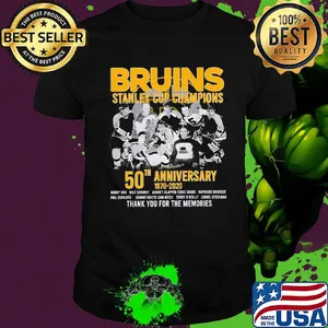 Boston bruins football team stanley cup champions 50th anniversary 1970 2020 thank you for the memories shirt