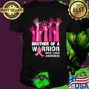 Brother of a warrior breast cancer awareness shirt