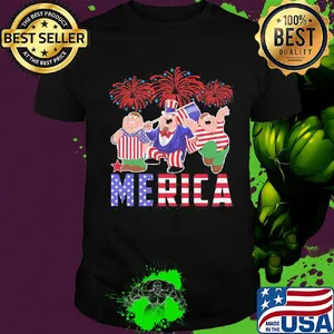 Brown haired dipper pines merica firework american flag independence day shirt