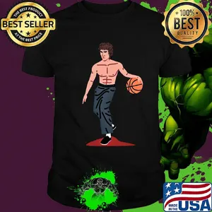 Bruce lee playing basketball shirt