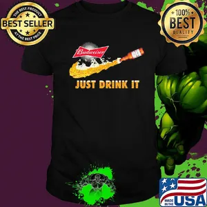 Budweiser beer nike just drink it shirt