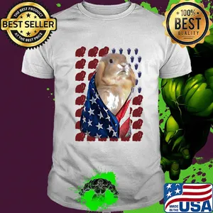 Bunny firework american flag independence day shirt
