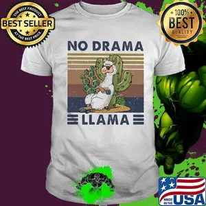 Cactus no drama llama vintage retro shirt