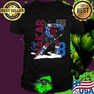 Cale makar 8 colorado ice hockey defenceman player shirt