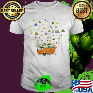 CAMPING TENTS FLASHLIGHT FIREWOOD  SHIRT