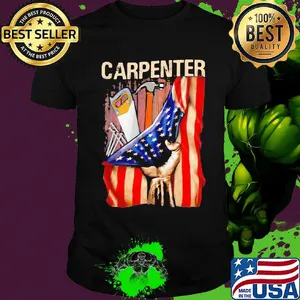 Carpenter American flag independence day shirt