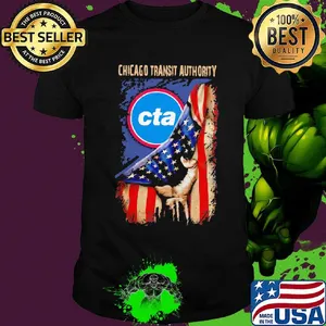 Chicago transit authority american flag independence day shirt