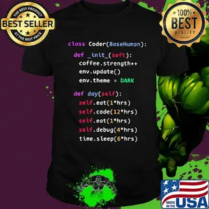 Class coder base human def init self coffee strength shirt