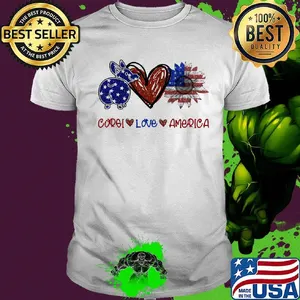 Corgi love america 4th of july independence day shirt