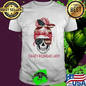 Crazy Redhead Lady Skull shirt