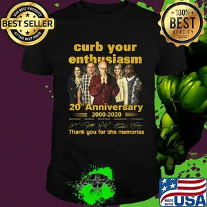 Curb your enthusiasm 20th anniversary 2000 2020 thank you for the memories signatures shirt