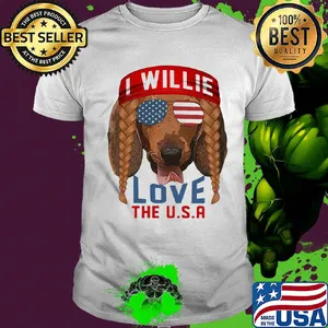 Dachshund I willie love the USA American flag veteran Independence Day shirt