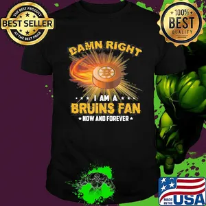 Damn right i am a boston bruins fan now and forever stars shirt