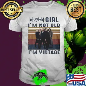 Def leppard band girl i'm not old i'm vintage retro shirt