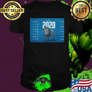 Detroit lions football 2020 season schedule shirt