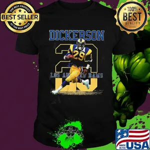 Dickerson 28 los angles rams team football player shirt