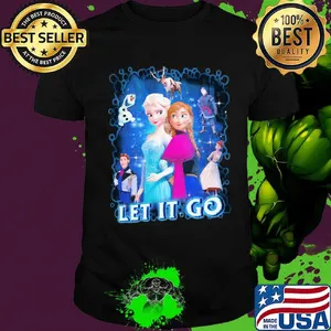 Disney frozen characters let it go shirt