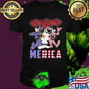 Disney goofy dog merica firework american flag independence day shirt