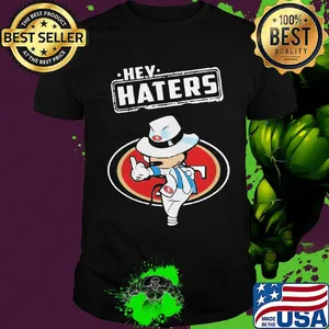 Disney mickey mouse hey haters san francisco 49ers football shirt