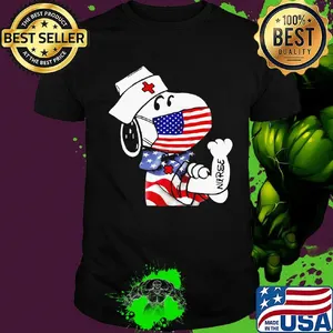 Disney snoopy nurse american flag independence day shirt