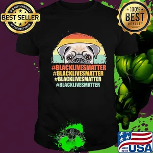Dog Black Lives Matter Vintage Retro Shirt