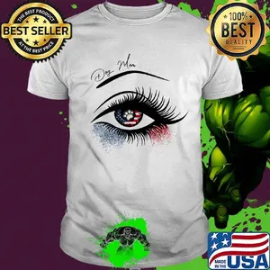 Dog mom eye american flag 4th of july independence day shirt