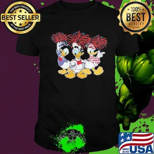 Donald duck firework american flag happy independence day shirt