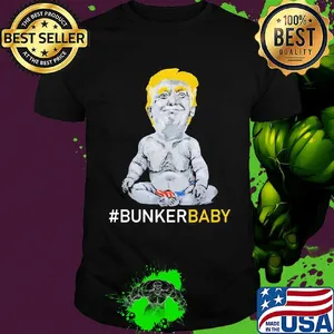Donald trump bunker baby american flag independence day shirt
