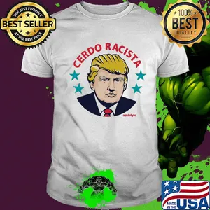 Donald trump cerdo racista azul style stars shirt